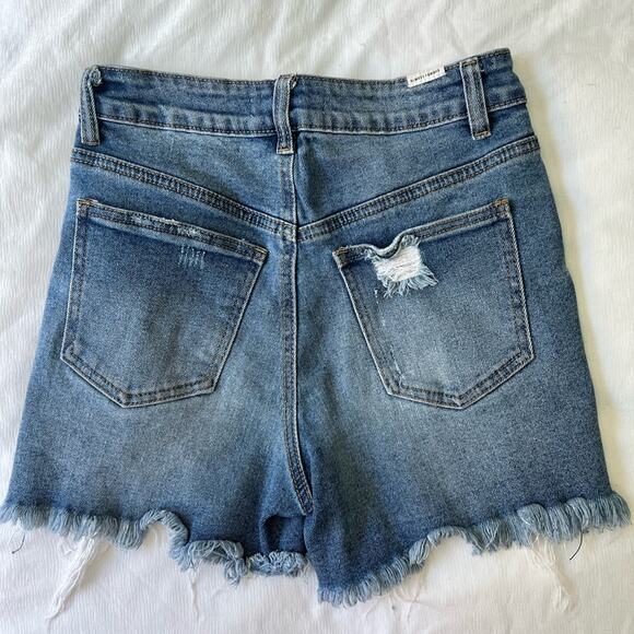 Zumiez Almost Famous High Waisted Distress Jean Shorts Size: XS Extra Small - Picture 2 of 8